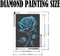 5D Blue Rose Diamond Painting Kit for Adults & Beginners – Full Drill Round DIY Flower Diamond Art, Paint by Diamond Dots Gem Craft for Home Wall Decor, 12x16 Inch